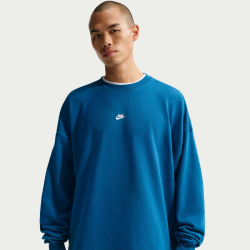 NIKE Sportswear Club French Terry Oversize Sweatshirt Herren 476 - court blue/white S
