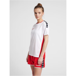 hummel Authentic Polyester kurzarm Trikot Damen white/true red S