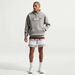 NIKE Sportswear Club Fleece Hoodie Herren 063 - dk grey heather/lt smoke grey/white S