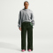 NIKE Sportswear Phoenix Fleece Oversize Cropped Henley Hoodie Damen 063 - dk grey heather/base grey/sail S