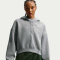 NIKE Sportswear Phoenix Fleece Oversize Cropped Henley Hoodie Damen 063 - dk grey heather/base grey/sail S