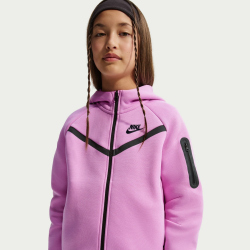 NIKE Sportswear Tech Fleece Kapuzenjacke Mädchen 503 - lt magenta/black/black M (137-146 cm)