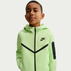 NIKE Sportswear Tech Fleece Kapuzenjacke Jungen 360 - lt liquid lime/black/black M (137-147 cm)