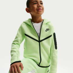 NIKE Sportswear Tech Fleece Kapuzenjacke Jungen 360 - lt liquid lime/black/black M (137-147 cm)