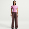 NIKE Sportswear Rib T-Shirt Damen 503 - lt magenta/white S