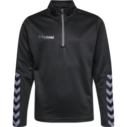 hummel Authentic 1/2-Zip Sweatshirt Kinder black/asphalt 116