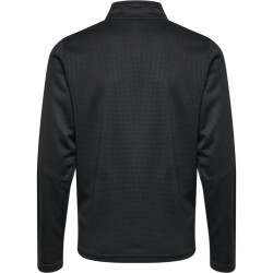 hummel Authentic 1/2-Zip Sweatshirt Kinder black/asphalt 164