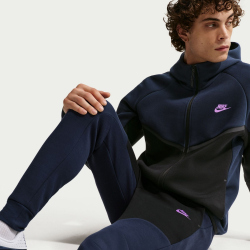 NIKE Tech Fleece Jogginghose Herren 452 - obsidian/black/bright violet S
