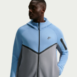 NIKE Tech Fleece Windrunner Kapuzenjacke 486 - work blue/cool grey/black M