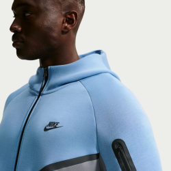NIKE Tech Fleece Windrunner Kapuzenjacke 486 - work blue/cool grey/black M
