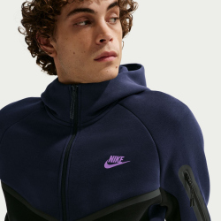NIKE Tech Fleece Windrunner Kapuzenjacke 452 - obsidian/black/bright violet XS