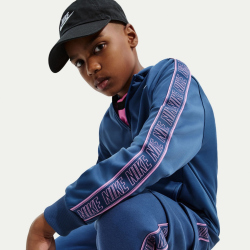 NIKE Sportswear Dri-FIT Club+ Poly Kapuzenjacke Kinder 461 - mystic navy/mystic navy/lt magenta/white S (128-137 cm)