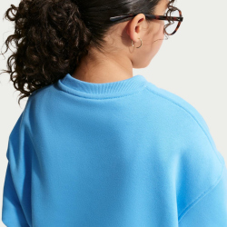 NIKE Sportswear Club Fleece Boxy Crewneck Sweatshirt Mädchen 412 - university blue/university blue/white S (128-137 cm)