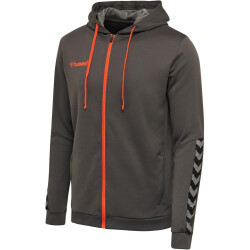 hummel Authentic Kinder Polyester Kapuzenjacke asphalt 116