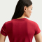 NIKE Sportswear Chill Knit Mod-Cropped T-Shirt Damen 613 - team crimson/white XS