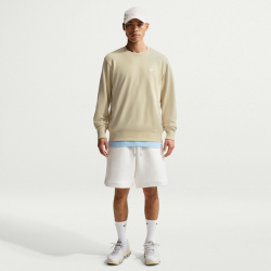 NIKE Club French Terry Sweatshirt Herren 229 - lt khaki/white XS