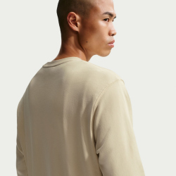NIKE Club French Terry Sweatshirt Herren 229 - lt khaki/white XS