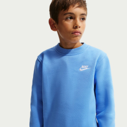 NIKE Sportswear Club Fleece Sweatshirt Kinder 412 - university blue/white S (128-137 cm)