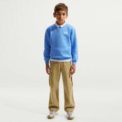 NIKE Sportswear Club Fleece Sweatshirt Kinder 412 - university blue/white S (128-137 cm)