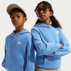 NIKE Sportswear Club Fleece Hoodie Kinder 414 - university blue/white L (147-158 cm)