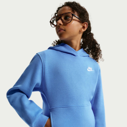 NIKE Sportswear Club Fleece Hoodie Kinder 414 - university blue/white L (147-158 cm)