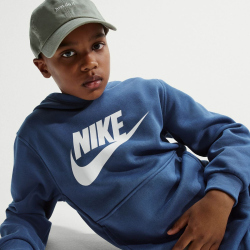 NIKE Sportswear Club Fleece Hoodie Kinder 461 - mystic navy/white XL (158-170 cm)