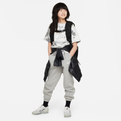 NIKE Sportswear Club Fleece Oversized Jogginghose Kinder 063 - dk grey heather/base grey/white S (128-137 cm)
