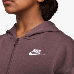 NIKE Sportswear Club Fleece Oversized Kapuzenjacke Kinder 502 - tattoo/white S (128-137 cm)