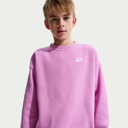 NIKE Sportswear Club Fleece Oversized Sweatshirt Kinder 503 - lt magenta/lt magenta/white L (147-158 cm)
