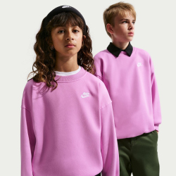NIKE Sportswear Club Fleece Oversized Sweatshirt Kinder 503 - lt magenta/lt magenta/white L (147-158 cm)