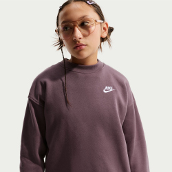 NIKE Sportswear Club Fleece Oversized Sweatshirt Kinder 502 - tattoo/tattoo/white XS (122-128 cm)