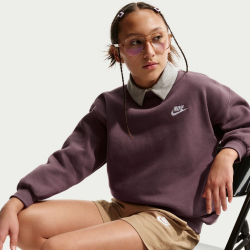 NIKE Sportswear Club Fleece Oversized Sweatshirt Kinder 502 - tattoo/tattoo/white XS (122-128 cm)