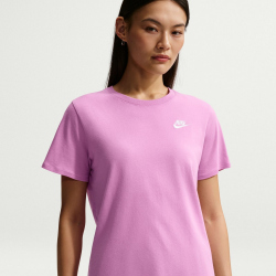 NIKE Sportswear Club Essentials T-Shirt Damen 503 - lt magenta/white L