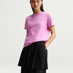NIKE Sportswear Club Essentials T-Shirt Damen 503 - lt magenta/white XL