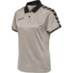 hummel Authentic Funktions-Poloshirt Damen grey melange XXL