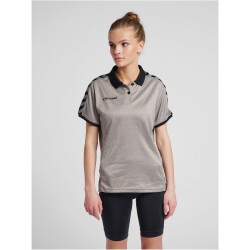 hummel Authentic Funktions-Poloshirt Damen grey melange XXL