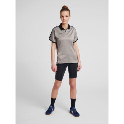 hummel Authentic Funktions-Poloshirt Damen grey melange XXL