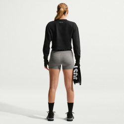 NIKE Pro Mid-Waist kurze Leggings Damen 084 - smoke grey/htr/black/white M