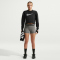 NIKE Pro Mid-Waist kurze Leggings Damen 084 - smoke grey/htr/black/white M