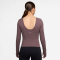 NIKE Zenvy Dri-FIT Langarmshirt Damen 502 - tattoo/white XS