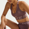 NIKE Pro Sculpt Medium-Support Padded Sport-BH Damen 502 - tattoo/taupe grey/white S