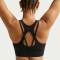 NIKE Zenvy Padded Light-Support Longline Sport-BH Damen 010 - black/cool grey M