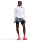 NIKE Tempo Dri-FIT 1/2-Zip Laufshirt Damen 100 - white/reflective silv L