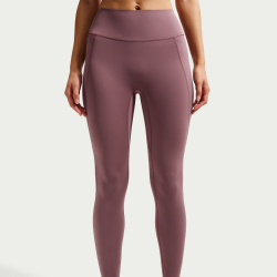 NIKE Universa Medium-Support High-Waist 7/8-Leggings Damen 502 - tattoo/tattoo/burgundy crush L