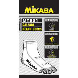 MIKASA Beachvolleyball Beach-Socks schwarz/gelb XS (35-37)