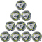 10er Ballpaket erima Senzor Allround Fu&szlig;ball new navy/lime 5