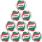 10er Ballpaket molten Volleyball Trainingsball Weiß/Grün/Rot Gr. 5
