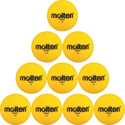 10er Ballpaket molten Schaumstoffball Volleyball gelb