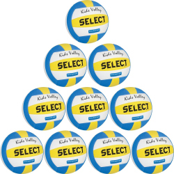 10er Ballpaket Select Kids Volleyball weiß blau gelb 4