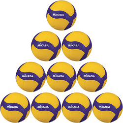 10er Ballpaket MIKASA VT500W Volleyball